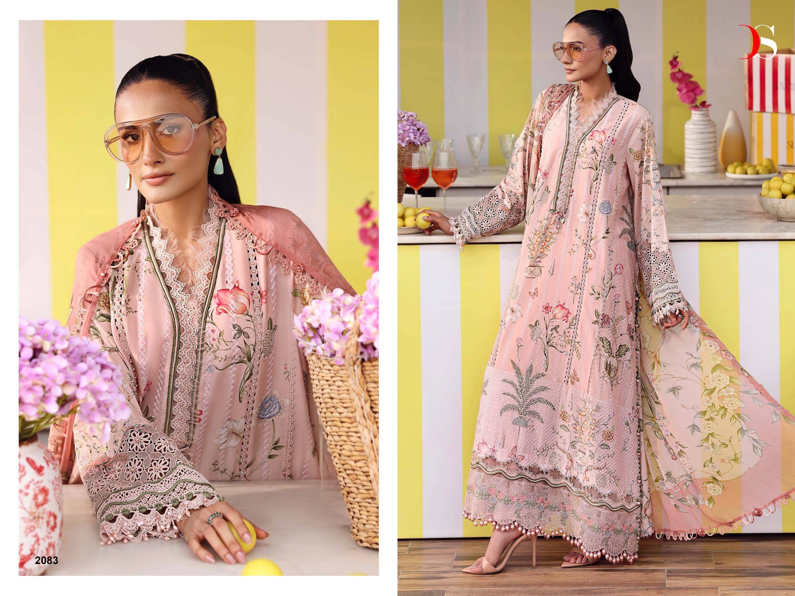 MARIA B. Mprint 25-7 by DEEPSY SUITS 2061 to 2068 series Indian Pakistani ethnic wear Pure Cotton At Wholesale Price